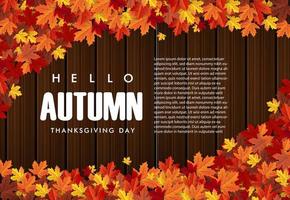 autumn maple leaf background banner vector