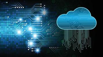 Fondo de concepto de tecnología futura de circuito de computación en la nube vector