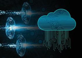 cloud computing circuit future technology concept background vector