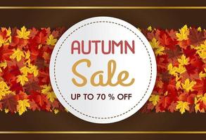 autumn maple leaf background banner vector