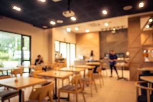 Abstract blur and defocus restaurant cafe interior photo