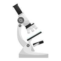 white laboratory microscope vector