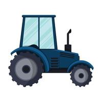 blue farm tractor vector
