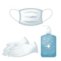 medical hygiene set vector