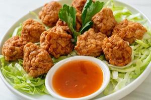 Boiled Shrimp Balls with Spicy Sauce photo