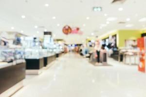 Abstract blur and defocused shopping mall photo