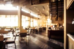 Abstract blur and defocused restaurant buffet in hotel resort photo