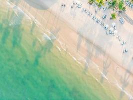 Aerial view of beach and sea photo