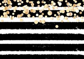 Abstract gold glitter background with polka dot confetti. Vector illustration