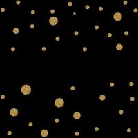 Abstract gold glitter background with polka dot confetti. Vector illustration