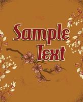 Floral sample text background vector