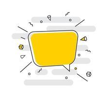 Hand drawn speech bubbles icon. Vector Illustration