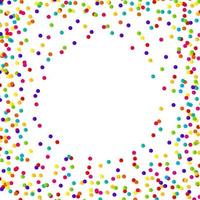 Abstract confetti background with polka dot confetti.  Vector illustration