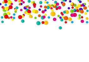 Abstract confetti background with polka dot confetti.  Vector illustration