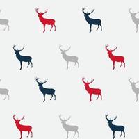 Abstract Seamless deer pattern background. Vector Illustration