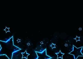 Abstract Glossy Neon Star Background. Vector Illustration