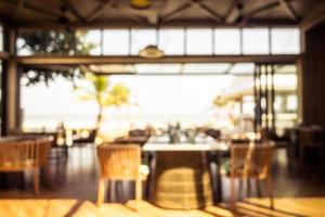 Abstract blur and defocused restaurant buffet in hotel resort photo