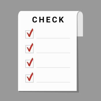 Cartoon isolated object paper document checklist vector
