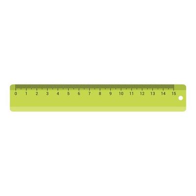 School stationery vector element green ruler