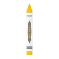 School stationery vector element yellow crayons