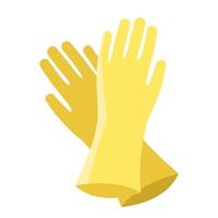 Cartoon vector illustration object yellow gloves