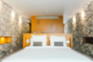 Abstract blur defocused hotel bedroom interior photo