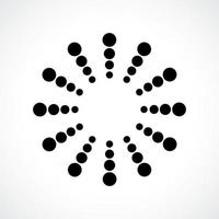 Black abstract vector circle frame halftone dots logo emblem design. Round border Icon using circle dots texture.Vector illustration EPS 10