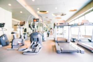 Abstract blur gym and fitness room interior photo