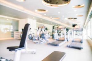 Abstract blur gym and fitness room interior photo