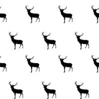 Abstract Seamless deer pattern background. Vector Illustration