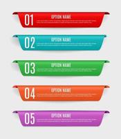 Infographic Templates with Color labels, steps and options for Business Vector Illustration