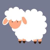 Cute little sheep. vector illustration