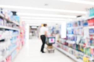 Abstract blur supermarket photo