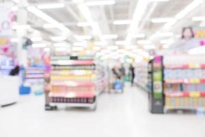 Abstract blur supermarket photo