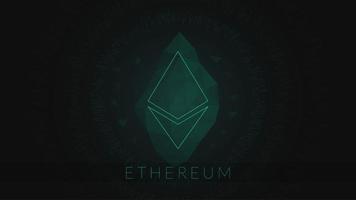 Ethereum cryptocurrency polygonal background. vector