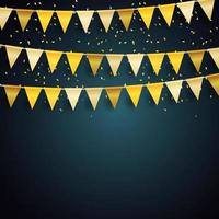 Party Background with Flags Vector Illustration