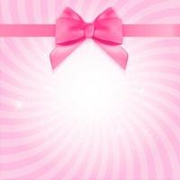 Decorative Pink bow background. Vector Illustration