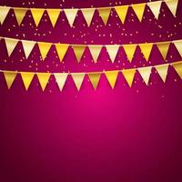 Party Background with Flags Vector Illustration