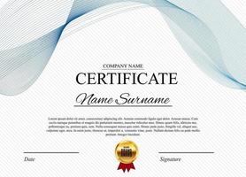 Certificate template Background. Award diploma design blank. Vector Illustration