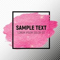 Pink Paint Glittering Textured Art Illustration. Vector Illustration