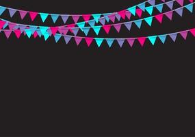 Party Background with Flags Vector Illustration