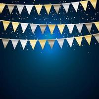 Party Background with Flags Vector Illustration