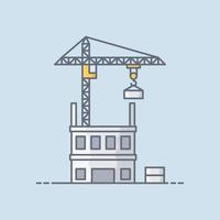 Ilustración de icono de vector de diseño de construcción