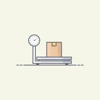 Scale measure weight with boxes delivery vector