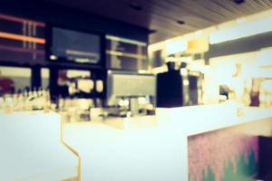 Abstract blur and bokeh coffee shop and restaurant photo