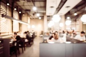 Abstract defocused with blur and bokeh in coffee shop photo