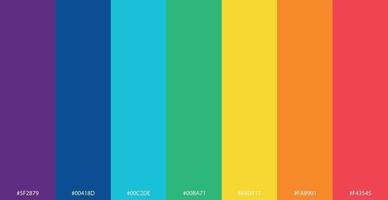 Abstract multicolored rainbow colors, 7 shades, pattern - Vector