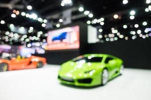 Abstract blur and defocused car and motor exhibition show photo