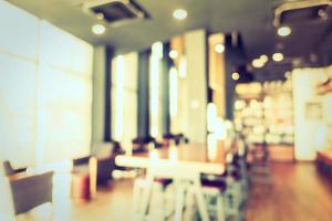 Abstract blur and defocused coffee shop cafe and restaurant photo
