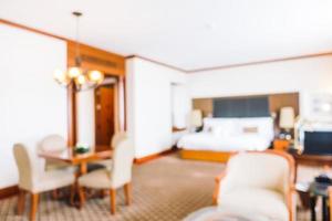 Abstract blur and defocused decoration in hotel bedroom interior photo